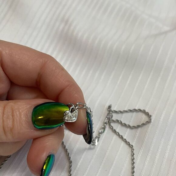 Swarovski Crystal Swan Signed Pendant Sparkling Clear Necklace - Picture 4 of 6